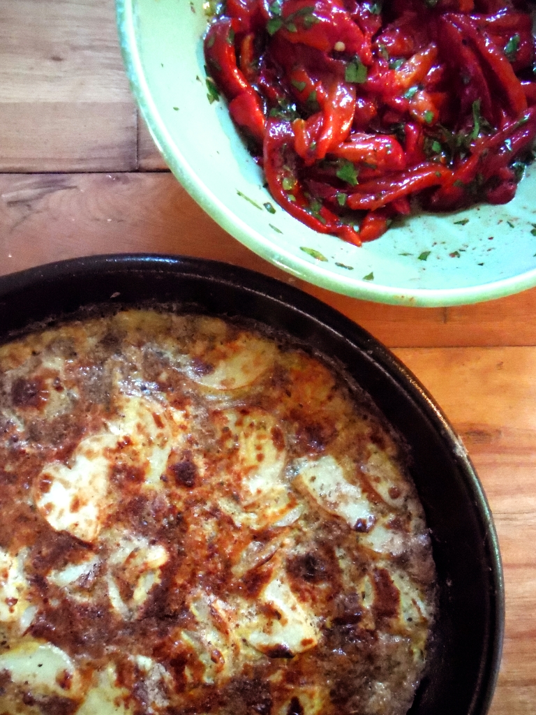 Spanish Tortilla with Charred Red Peppers - Canada's Food Island