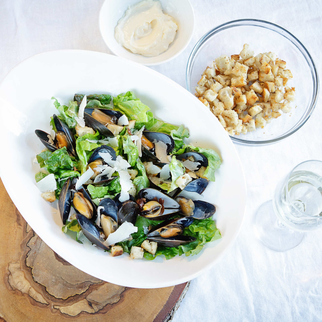 Caesar Salad with PEI Mussels