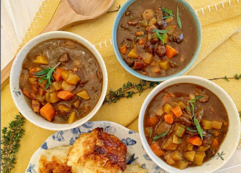 Craft-Cider Spiked Beef & Bacon Stew 