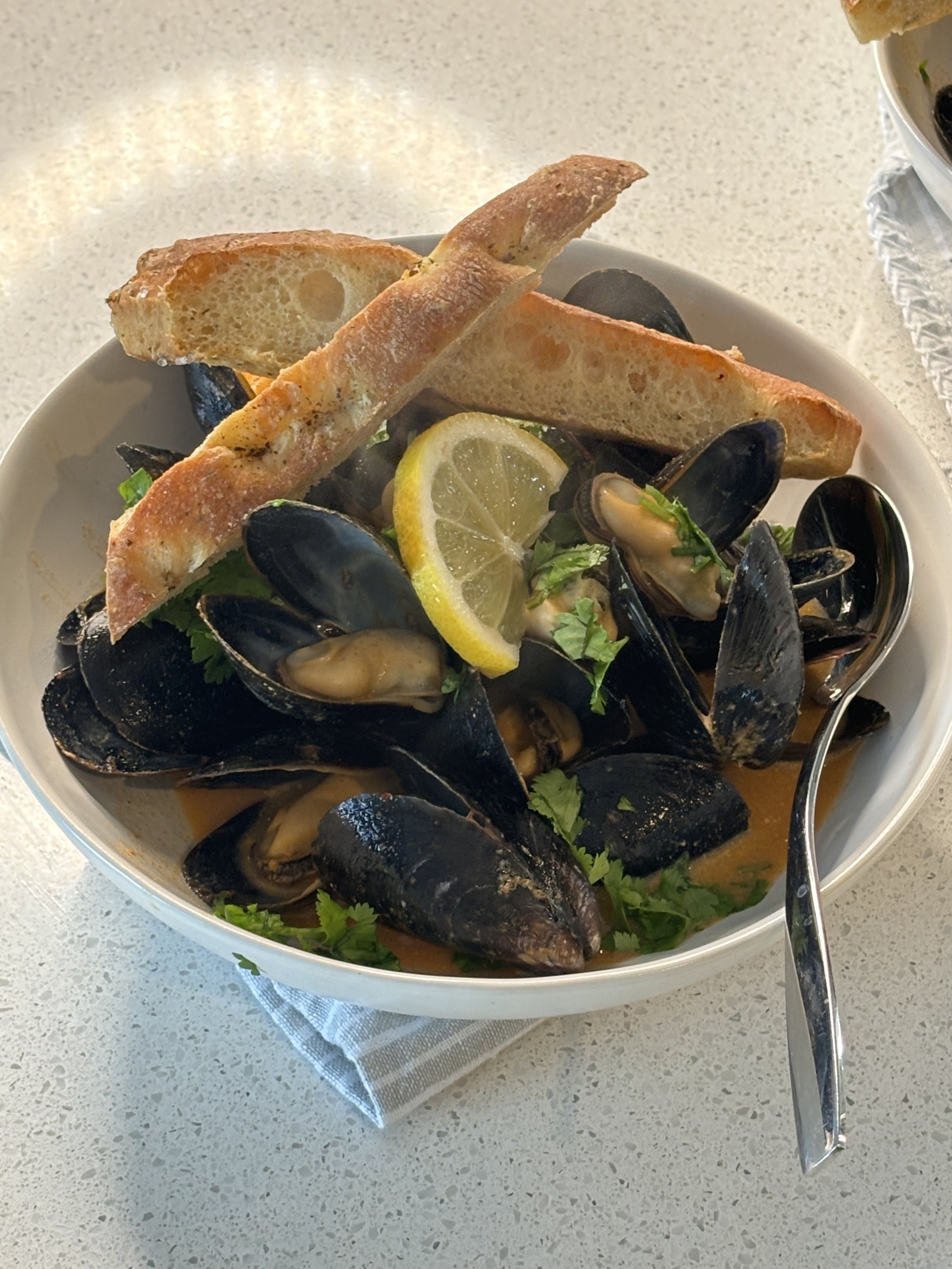 Red Curry Coconut PEI Mussels