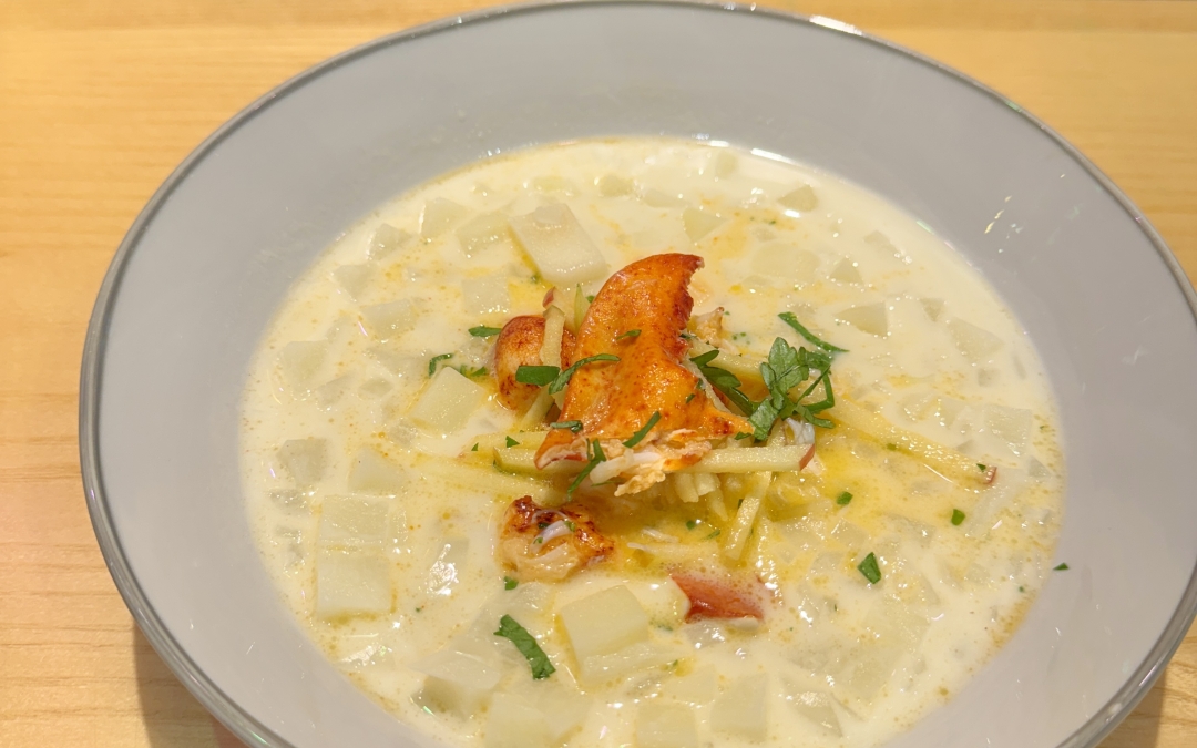 PEI Lobster Chowder with Island Apples and Double Hill Cider