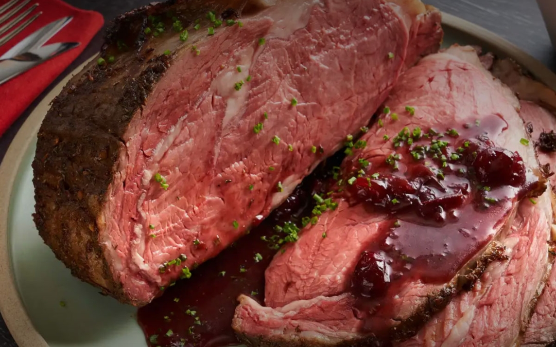 Holiday Oven Roast with Cranberry Pan Sauce