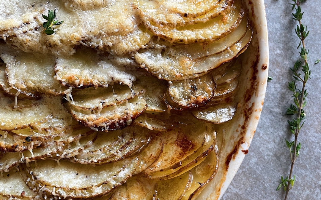 Cacio e Pepe Potato Gratin